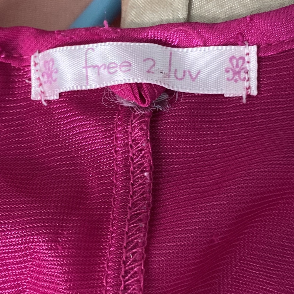 Vibrant Pink Ruffled Blouse - Picture 3 of 3